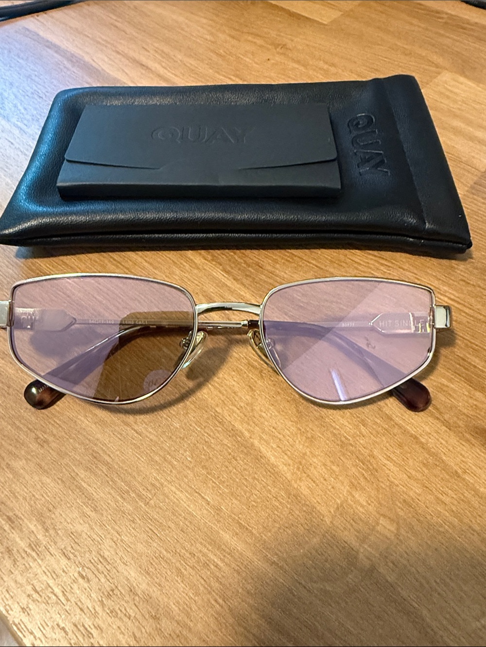 Quay Australia Gold Frame Hit Single Sunglasses Lenses